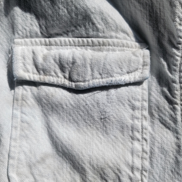 ZARA Oversized Distressed Relaxed Fit Denim Jacket Size Small Off-white‎ - Picture 15 of 15